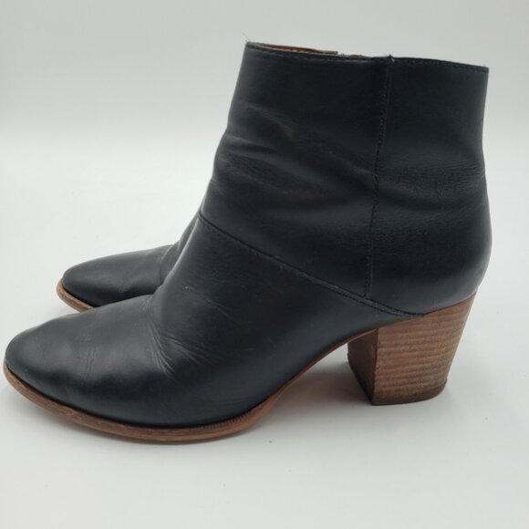 Madewell The Rosie Ankle Boots 8 Womens Booties Zip Up Black - Picture 2 of 15